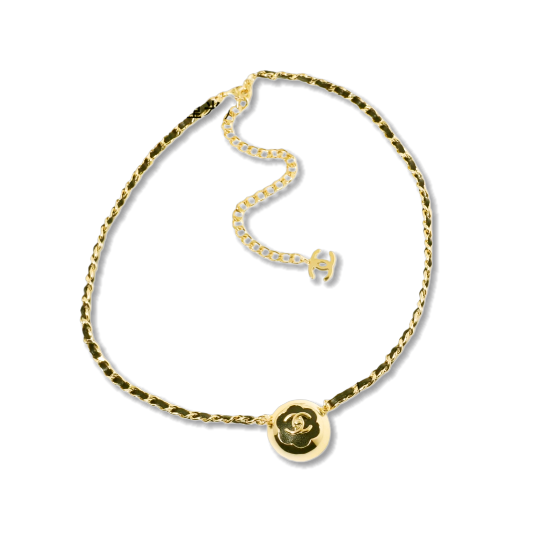 CCN093 Chanel necklace in metal leater - ccjewelryacc