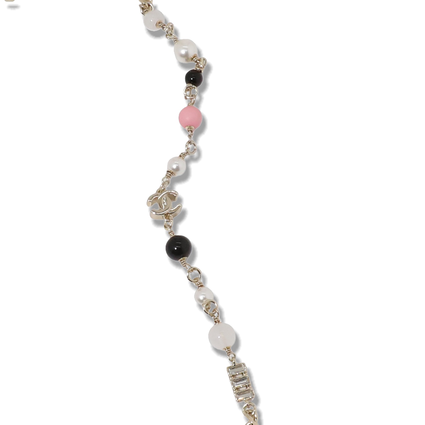 CCL107 Chanel Colored pearl choker necklace long chain sweater necklace - ccjewelryacc