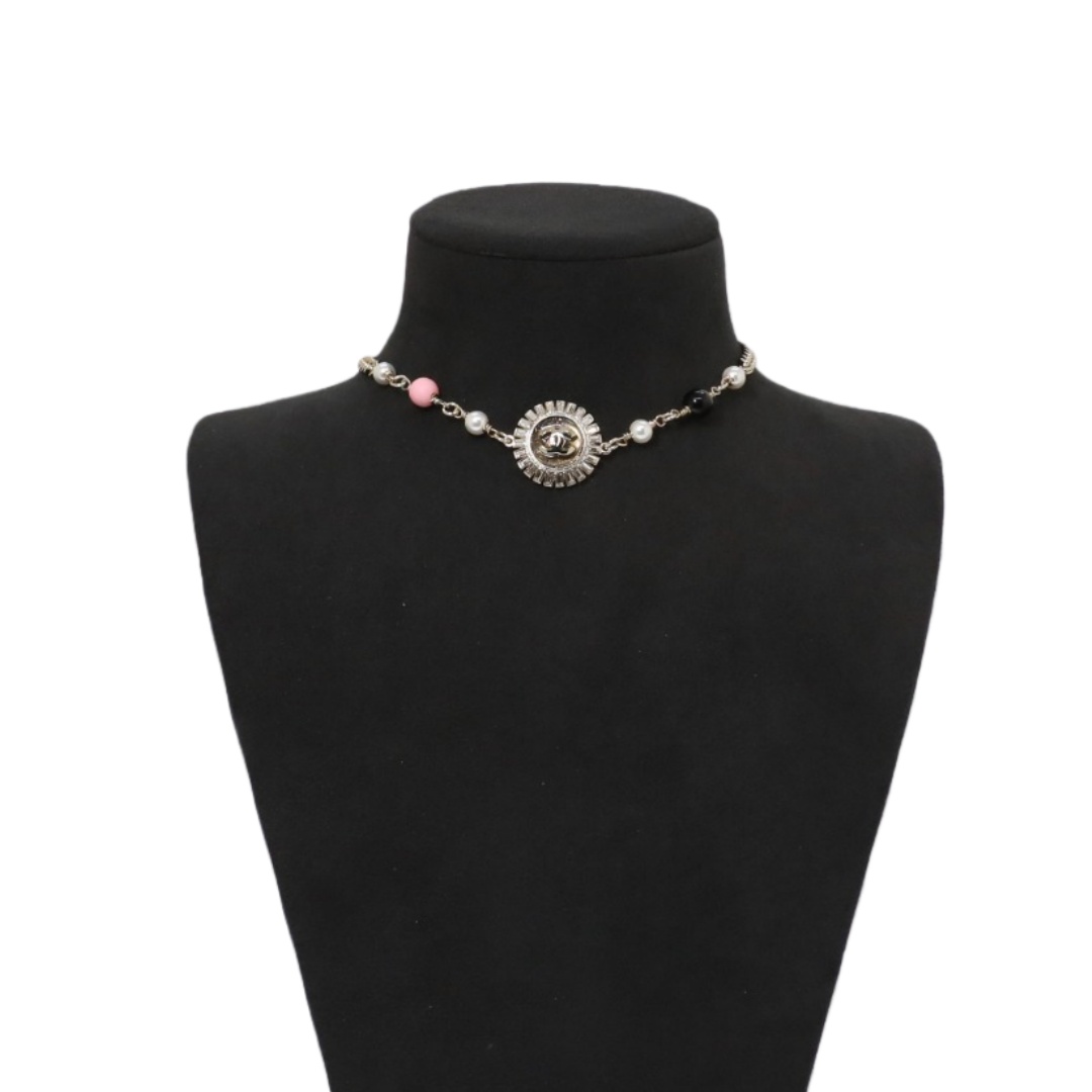 CCL107 Chanel Colored pearl choker necklace long chain sweater necklace - ccjewelryacc
