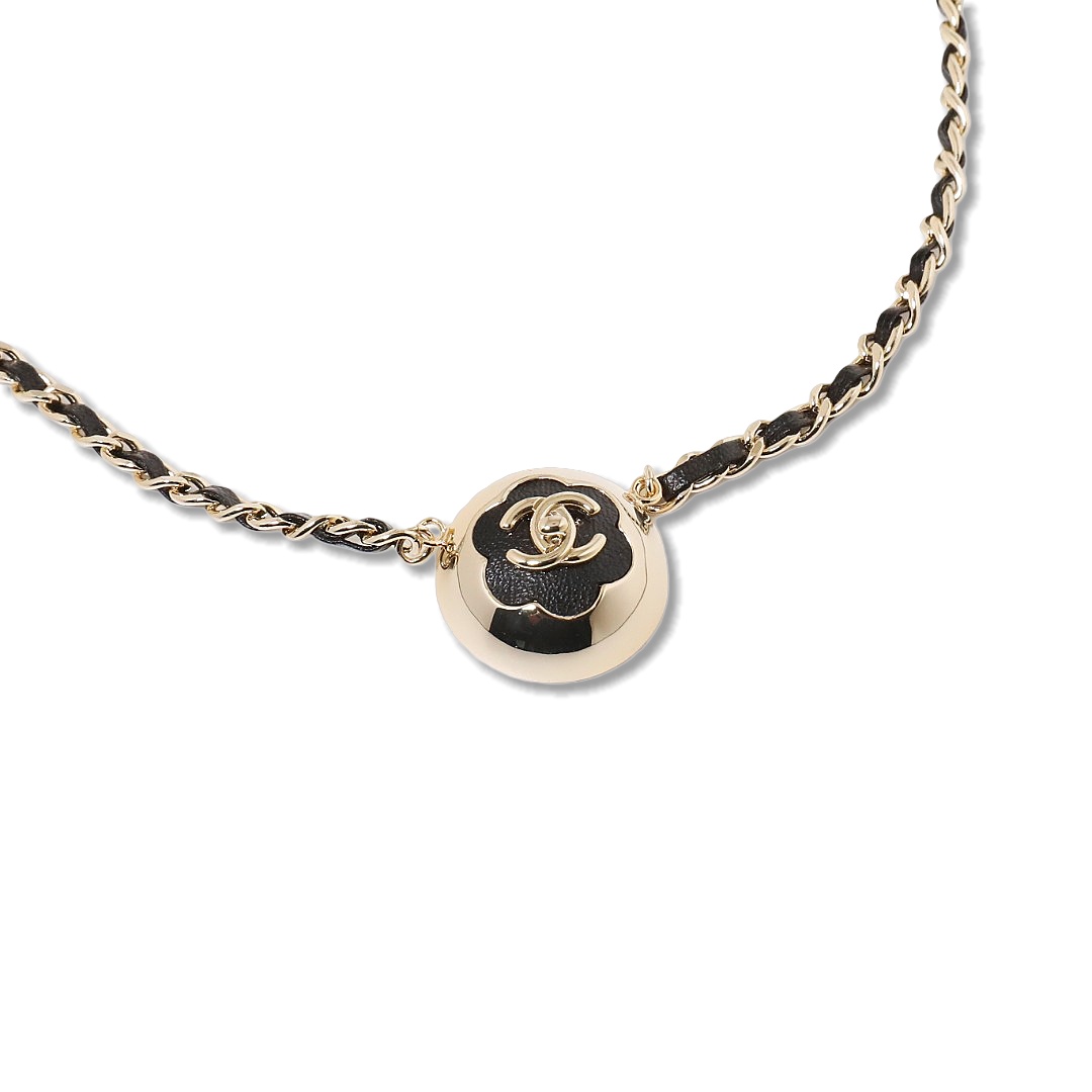CCN093 Chanel necklace in metal leater - ccjewelryacc