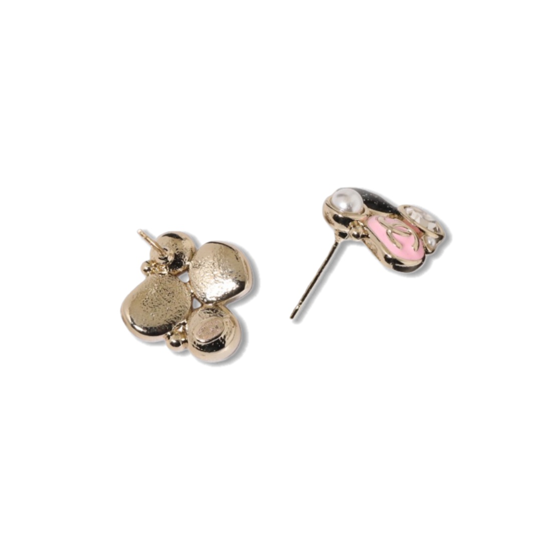 CCE718 Chanel colored enamel stud earrings - ccjewelryacc