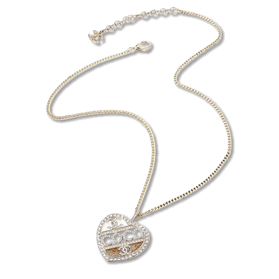 CCN134 Chanel Heart coco pendant necklace - ccjewelryacc