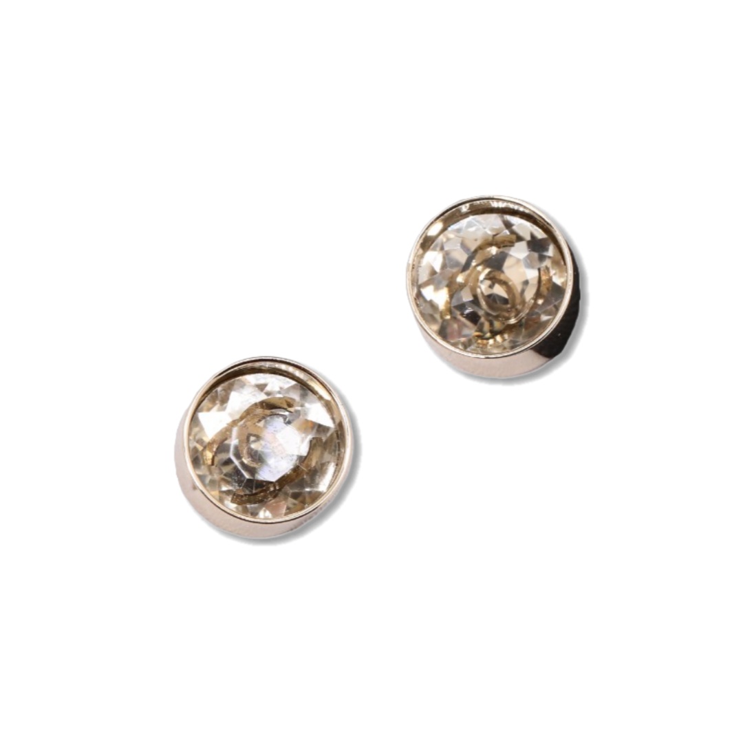 CCE522 Chanel rhinestone stud earrings - ccjewelryacc