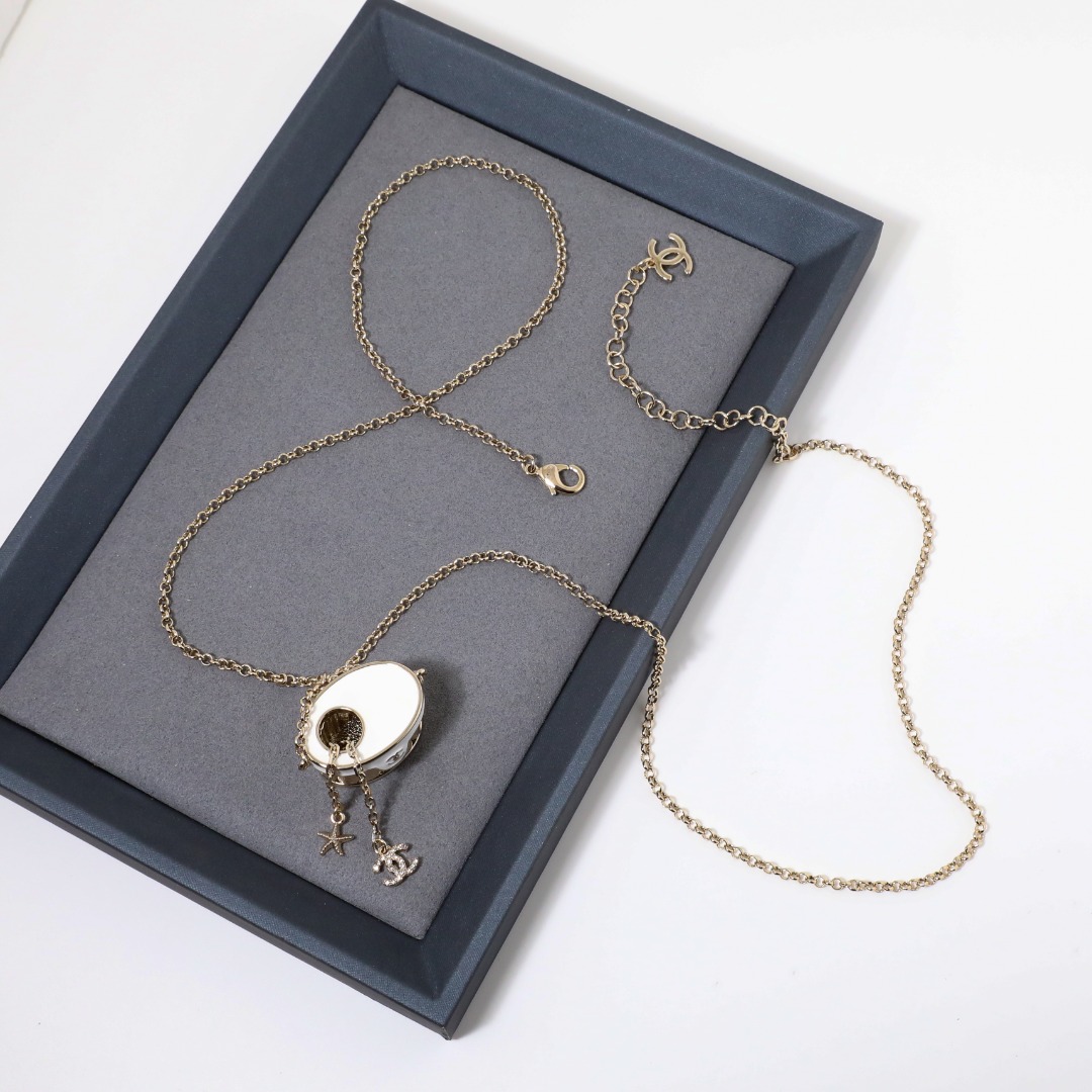 CCN142 Chanel Fishing net basket pendant necklace - ccjewelryacc