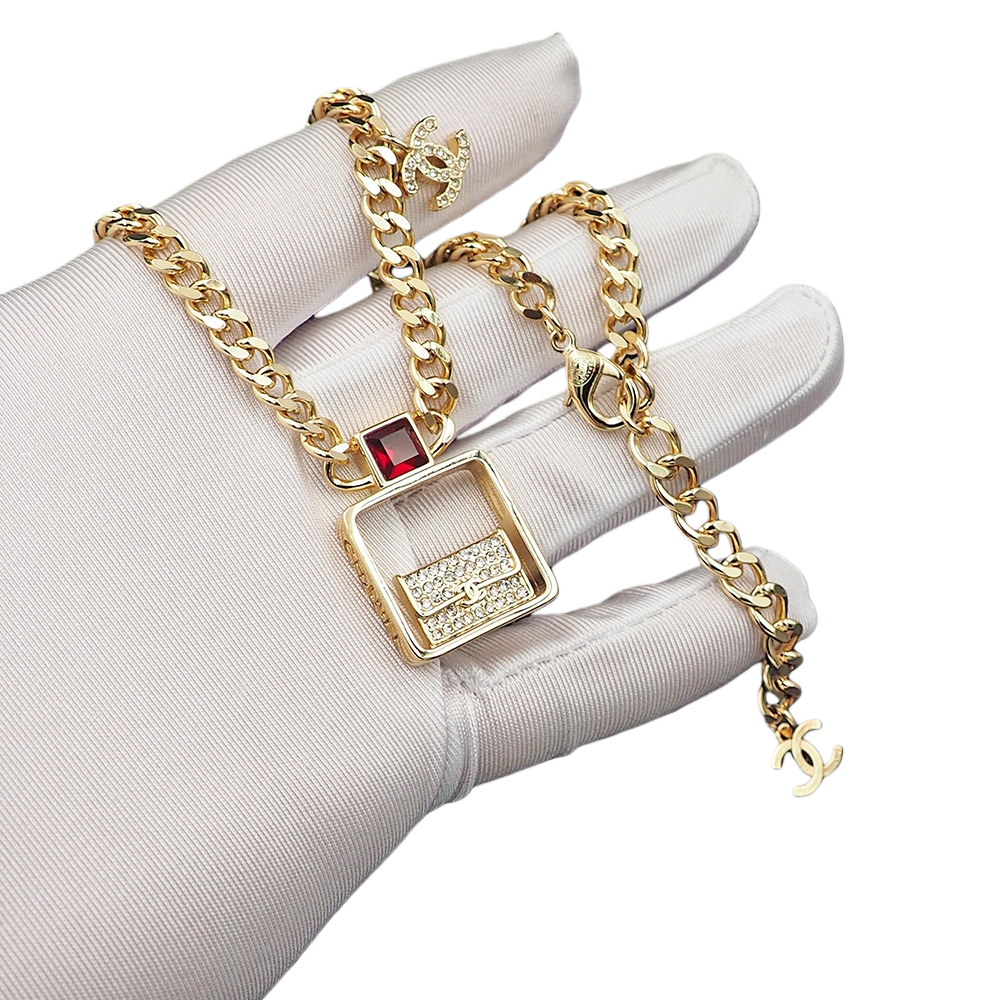 CCN118 Chanel perfume bottle pendant necklace - ccjewelryacc