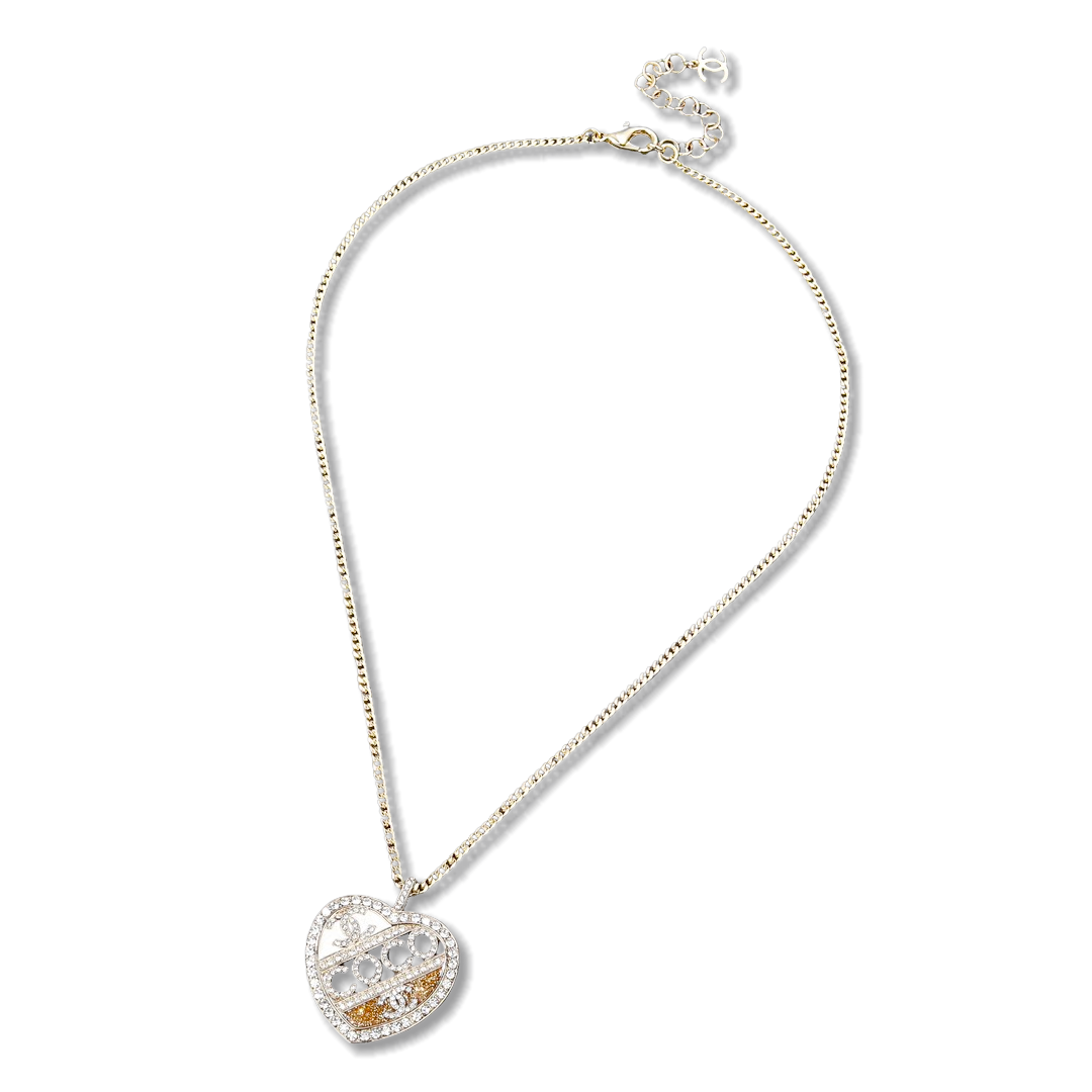 CCN134 Chanel Heart coco pendant necklace - ccjewelryacc