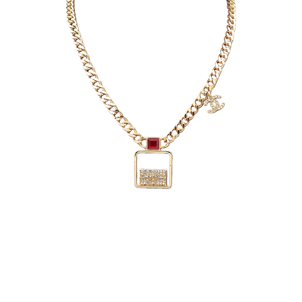 CCN118 Chanel perfume bottle pendant necklace - ccjewelryacc