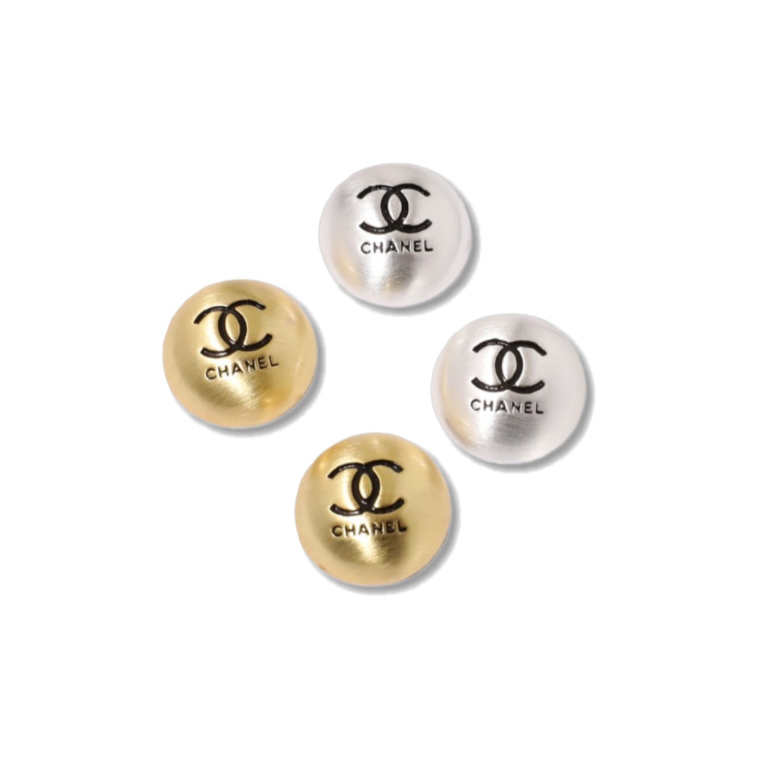 CCE392 Chanel brushed metal pearl Two-side earrings - ccjewelryacc