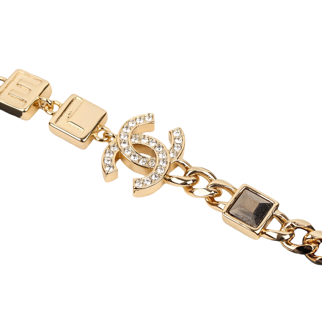 CCN069 Metal letter CC Choker Necklace - ccjewelryacc