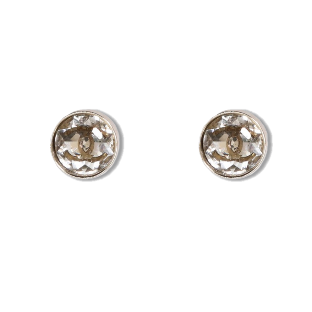 CCE522 Chanel rhinestone stud earrings - ccjewelryacc