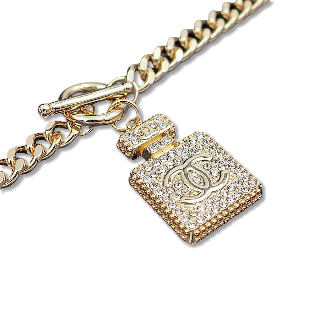 CCN137 Chanel perfume bottle pendant necklace - ccjewelryacc