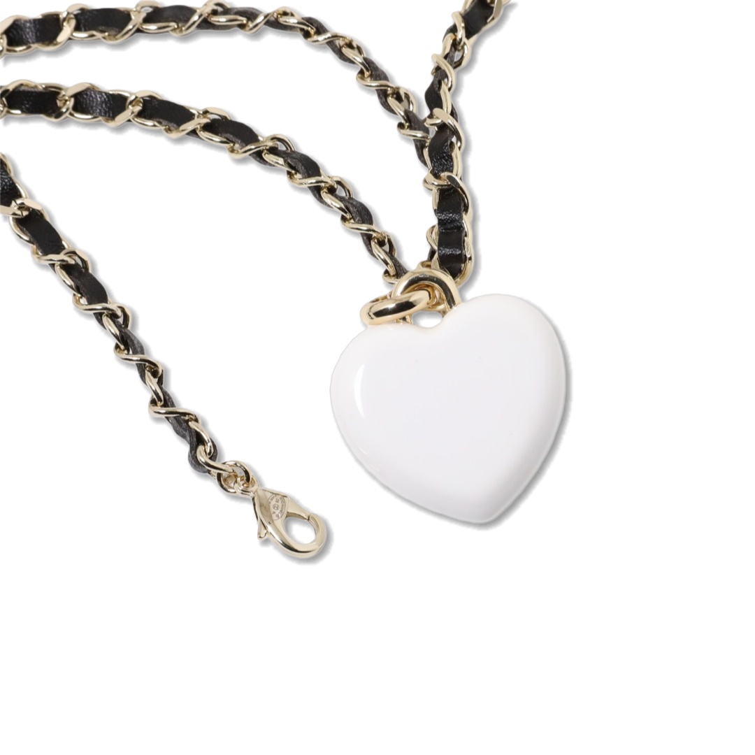 CCW146 Chanel metal leater long chain acrylic heart charm waist chain belt - ccjewelryacc