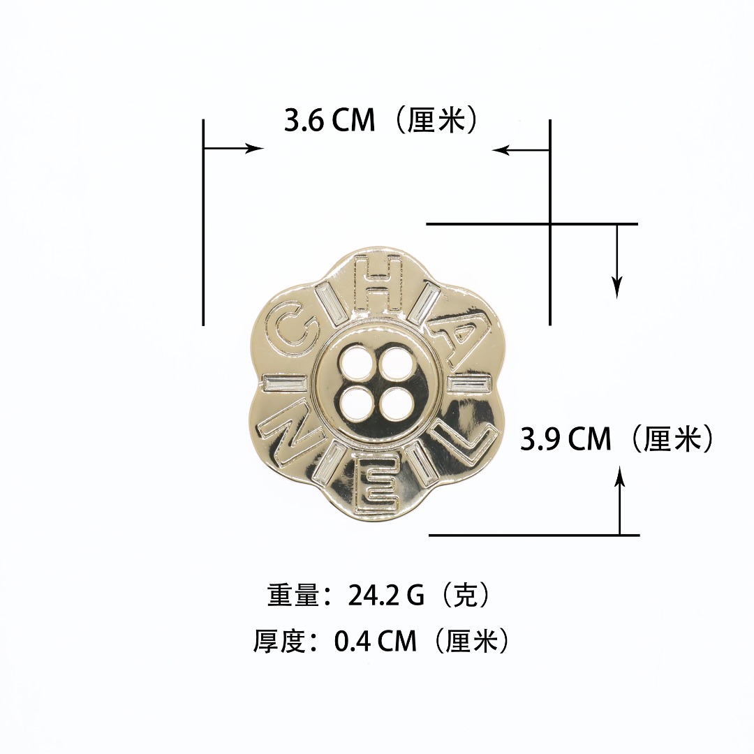 BCB611 Chanel button brooch pin - ccjewelryacc