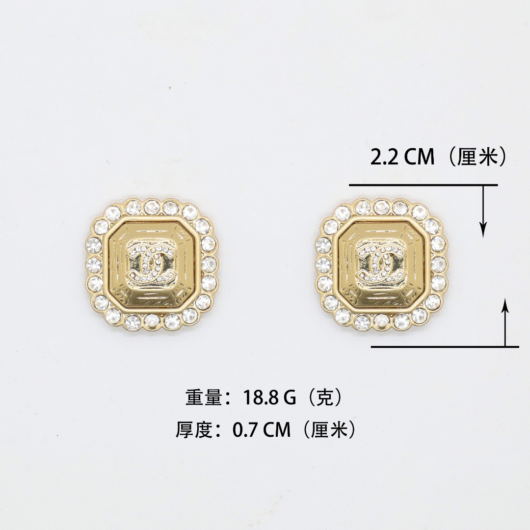 CCE377 Chanel earrings Metal crystal - ccjewelryacc