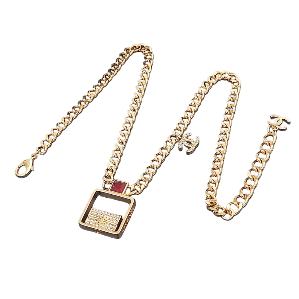 CCN118 Chanel perfume bottle pendant necklace - ccjewelryacc