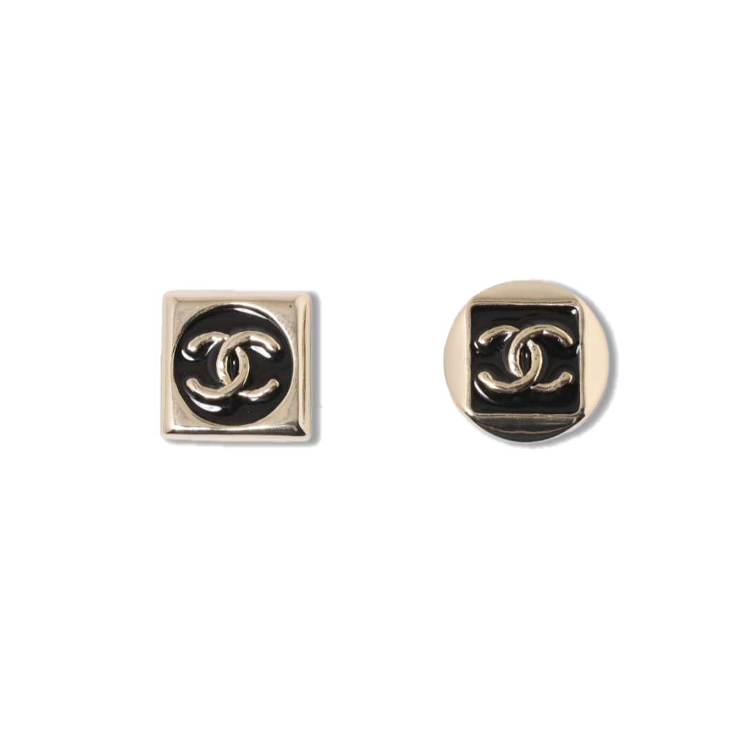 CCE389 Chanel dissymmetry enamel stud earrings - ccjewelryacc