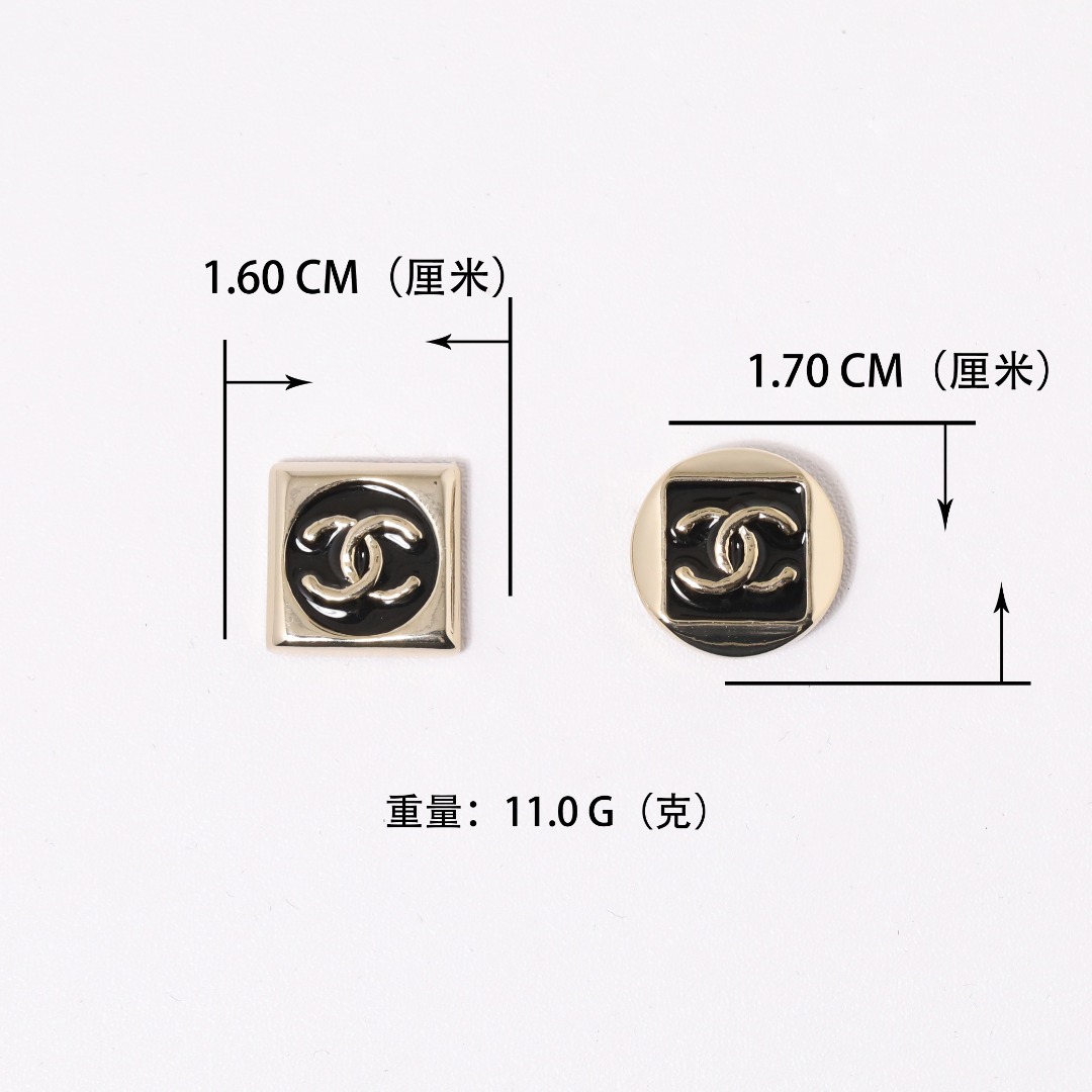CCE389 Chanel dissymmetry enamel stud earrings - ccjewelryacc