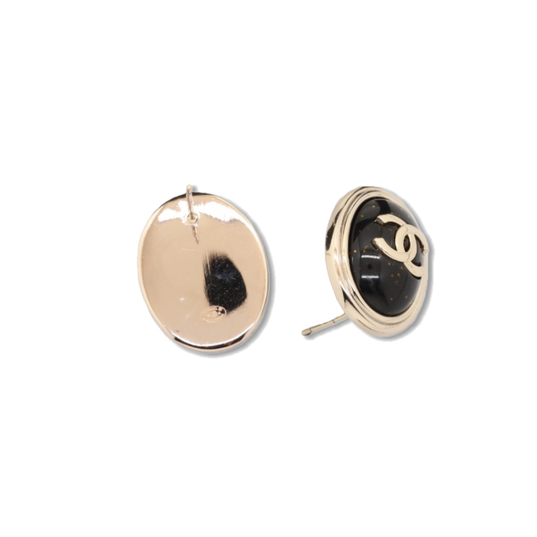 CCE533 Chanel acrylic stud earrings - ccjewelryacc