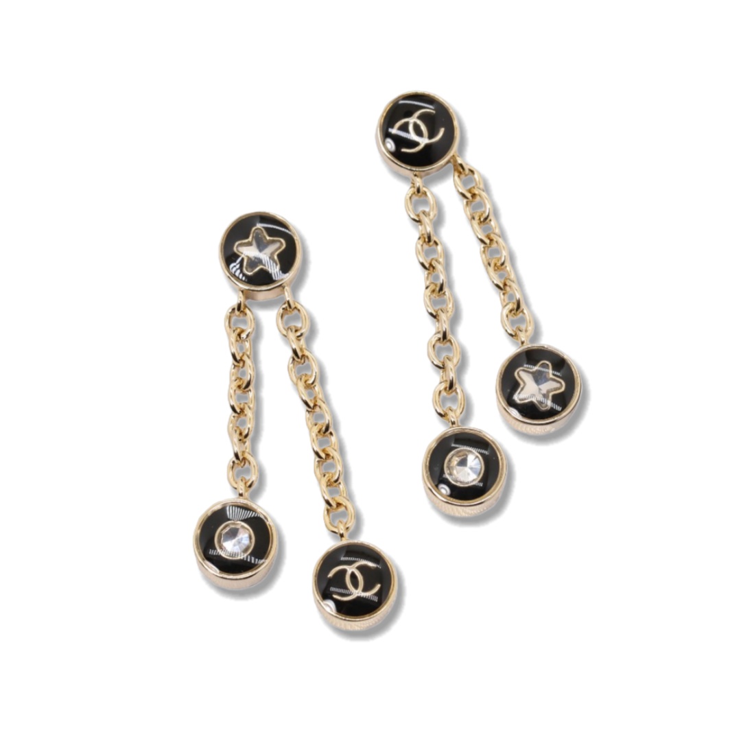CCE524 Chanel Chain tassels earrings - ccjewelryacc