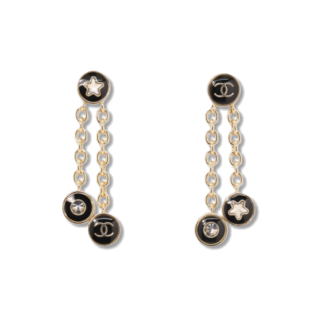 CCE524 Chanel Chain tassels earrings - ccjewelryacc
