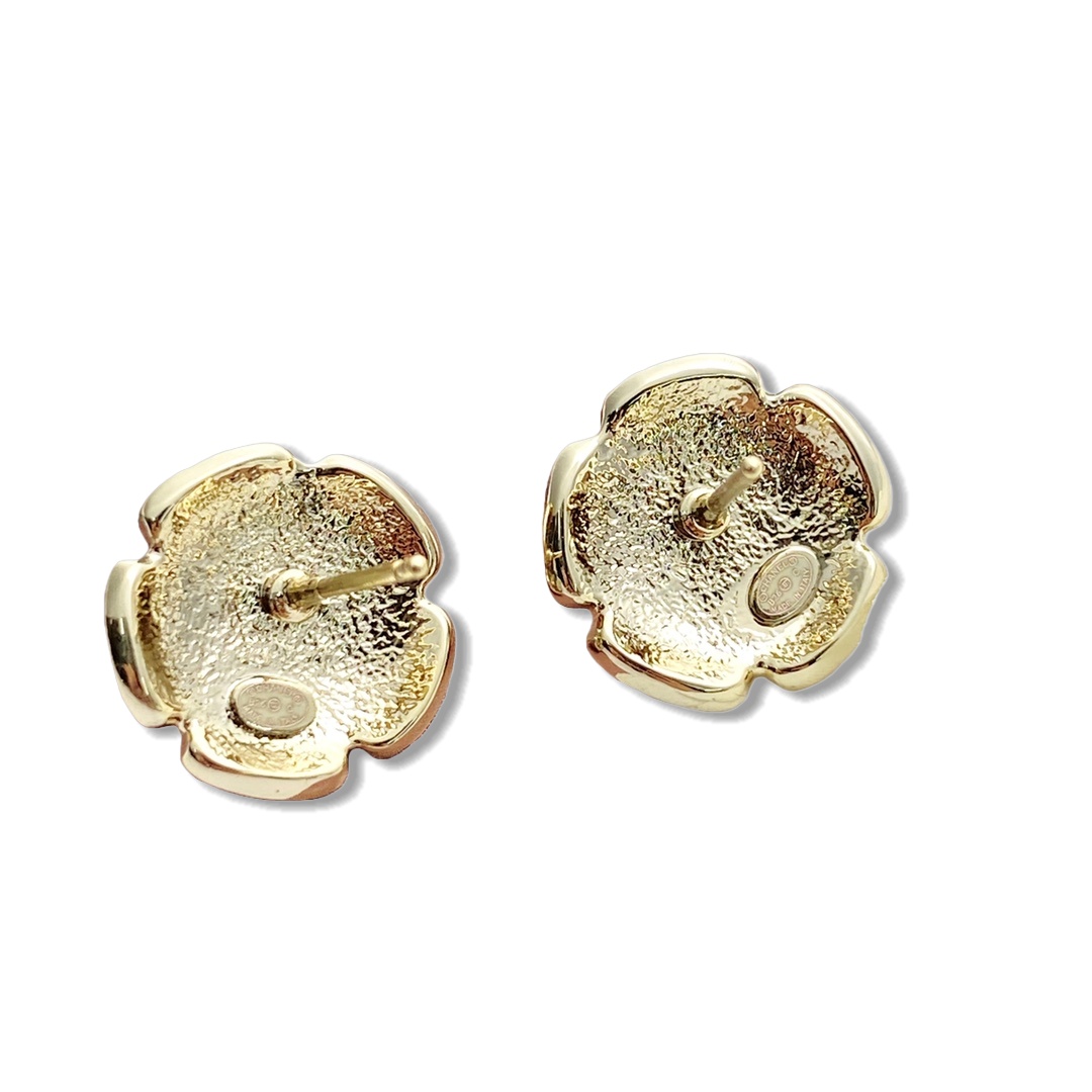 CCE519 Chanel enamel camellia earrings - ccjewelryacc