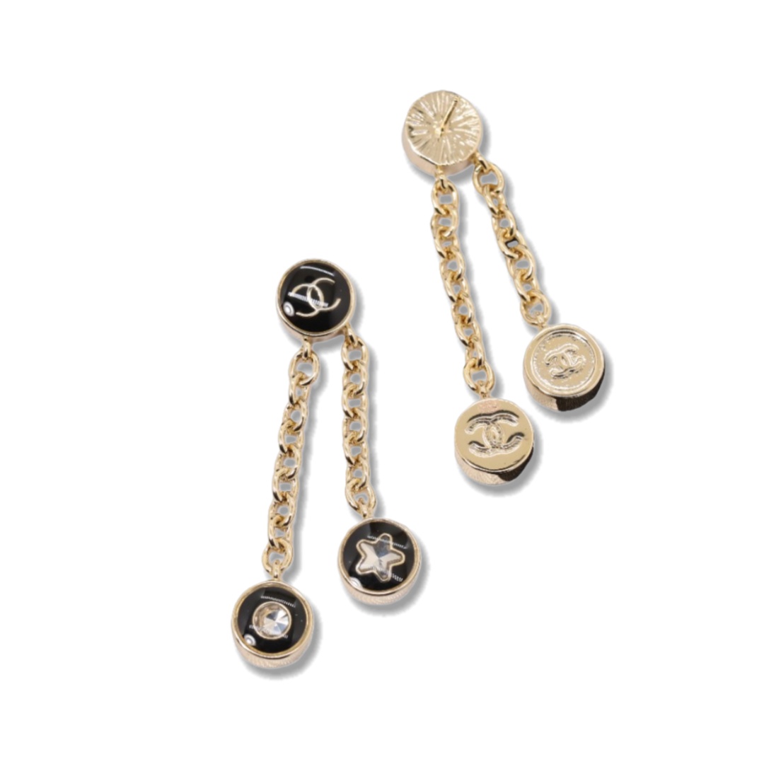 CCE524 Chanel Chain tassels earrings - ccjewelryacc