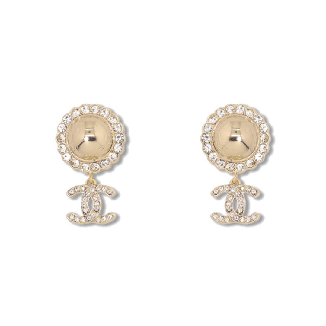 CCE503 Chanel crystal dangle earrings - ccjewelryacc