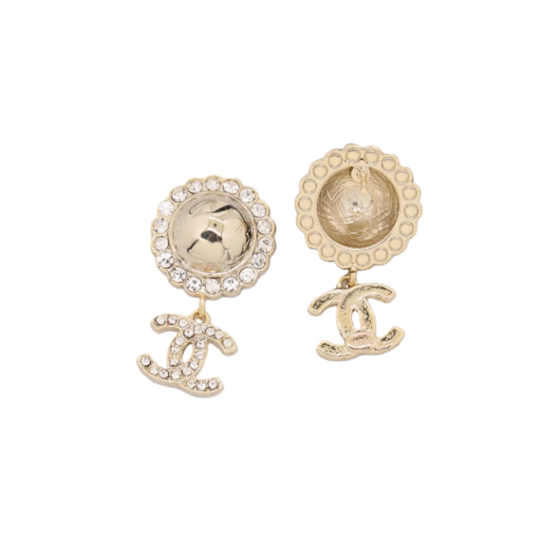 CCE503 Chanel crystal dangle earrings - ccjewelryacc