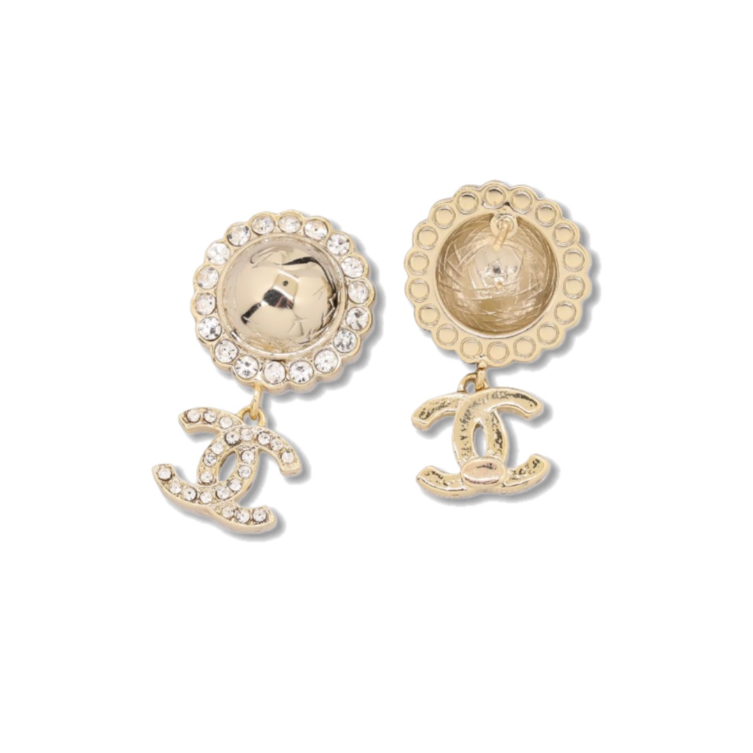 CCE503 Chanel crystal dangle earrings - ccjewelryacc