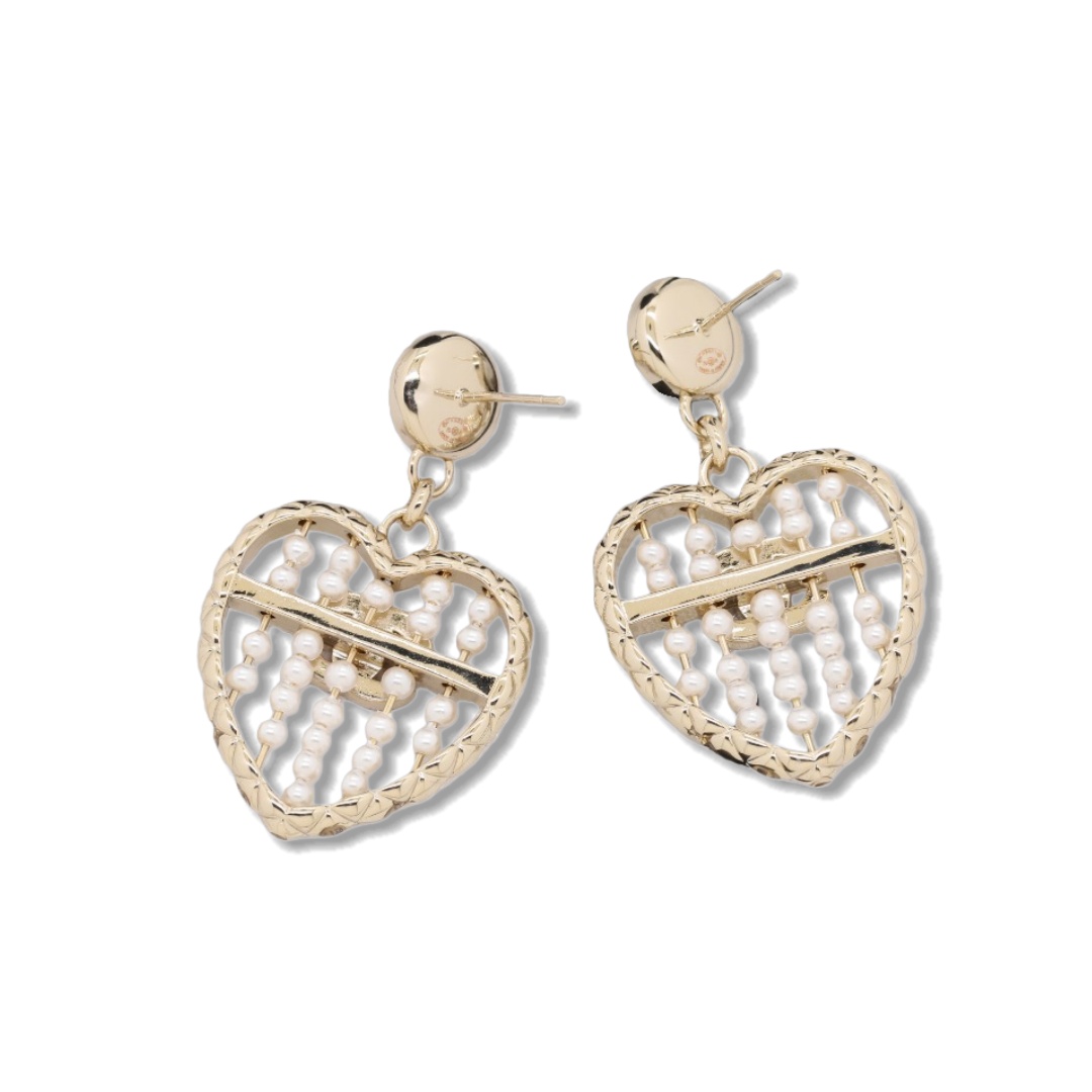 CCE531 Chanel heart drop earrings - ccjewelryacc