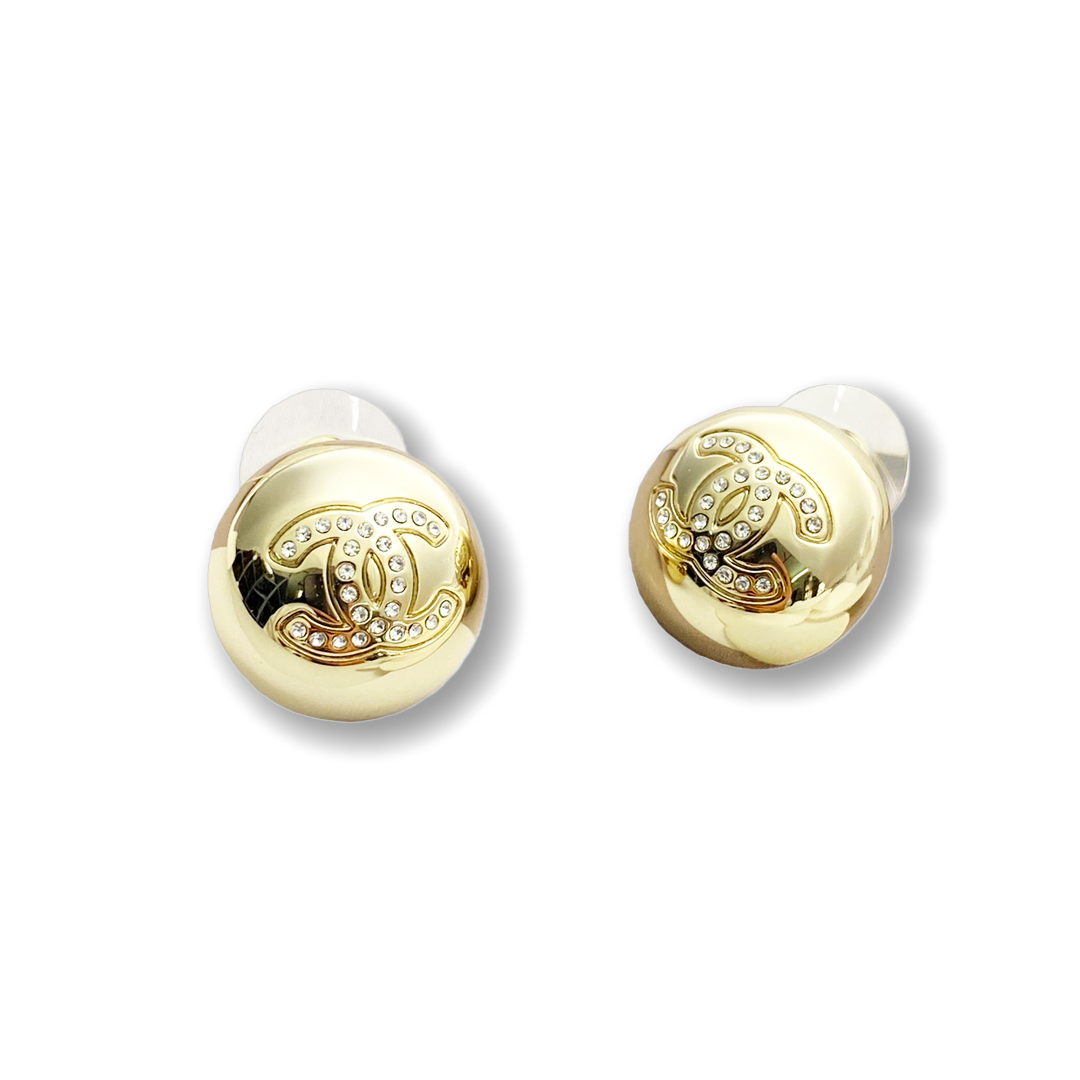 CCE543 Chanel Metal ball stud earrings - ccjewelryacc