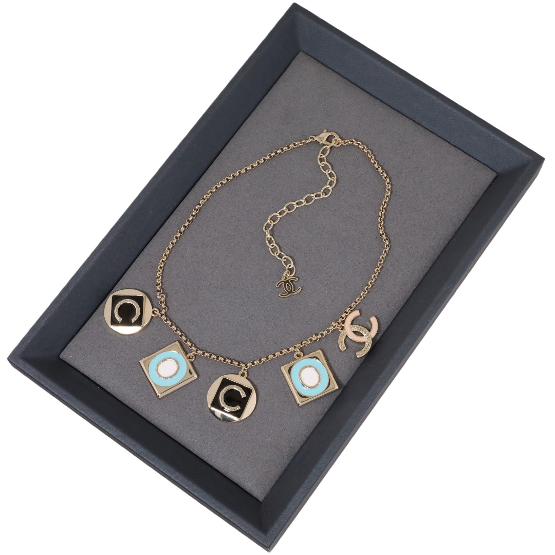 CCN373 Chanel coco letters charm necklace - ccjewelryacc
