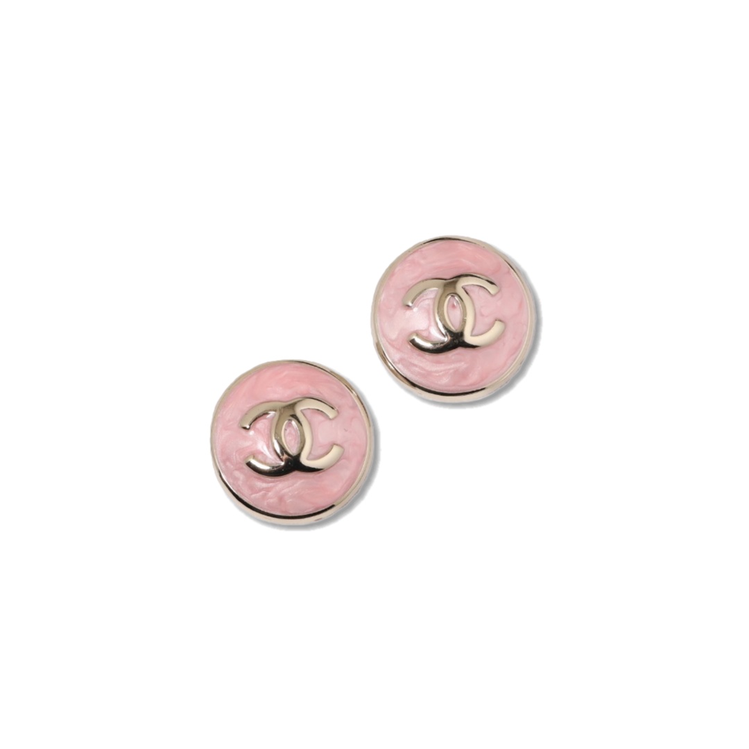 CCE732 Chanel Pink stud earrings - ccjewelryacc