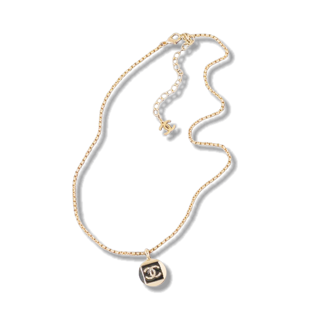 CCN378  Chanel enamel pendant necklace - ccjewelryacc