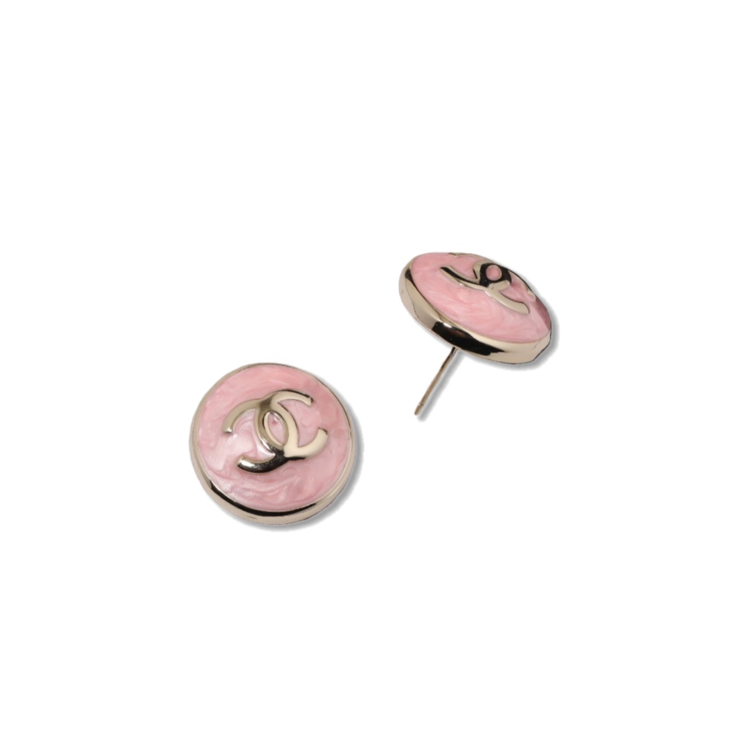 CCE732 Chanel Pink stud earrings - ccjewelryacc