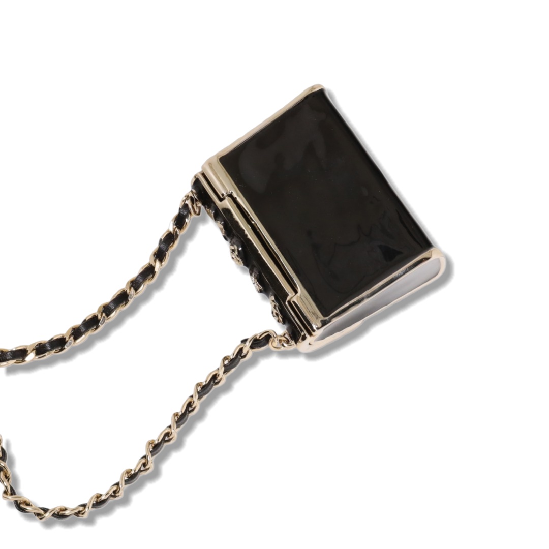 CCL111 Chanel Metal leater long chain crystal enamel kelly bag sweater necklace - ccjewelryacc