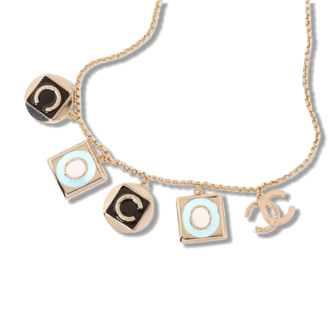 CCN373 Chanel coco letters charm necklace - ccjewelryacc