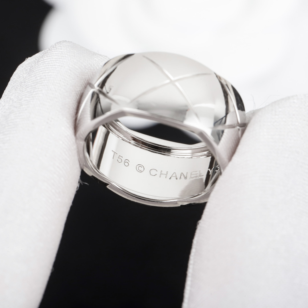 CCR8002C Chanel coco crush ring S925 Silver 18K Gold diamond Large 11cm - ccjewelryacc