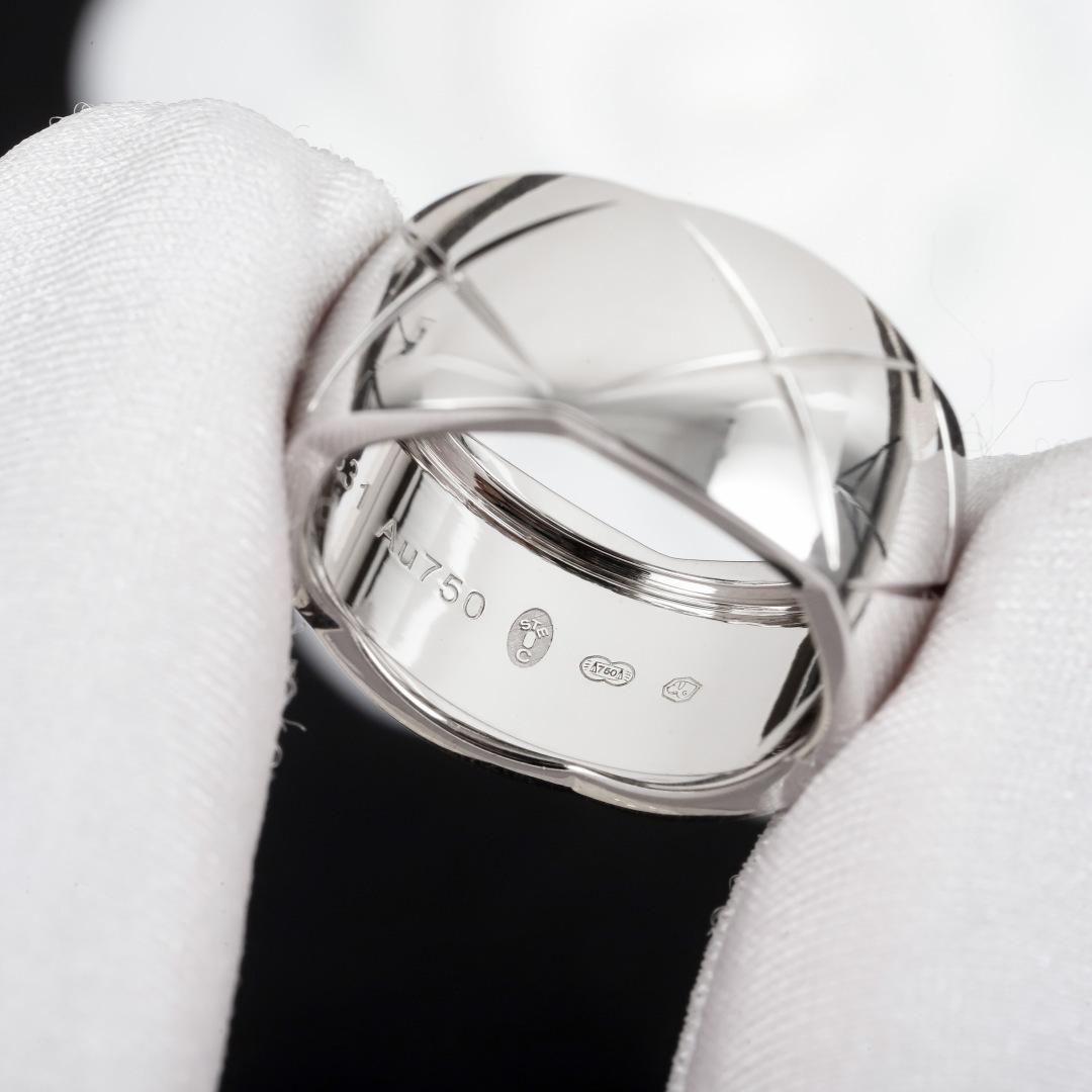 CCR8002C Chanel coco crush ring S925 Silver 18K Gold diamond Large 11cm - ccjewelryacc