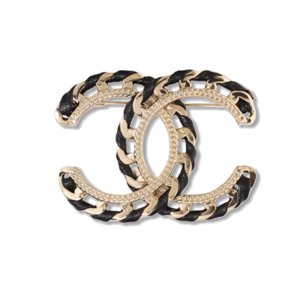 BCB616 Chanel Metal leater brooch pin - ccjewelryacc
