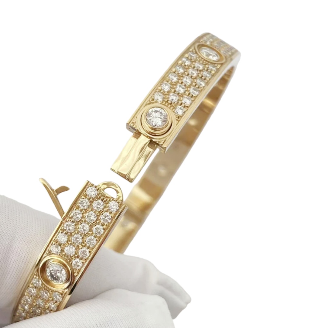 CTSV022 Cartier LOVE bracelet, classic model, paved, 12 diamonds 6.7mm - ccjewelryacc