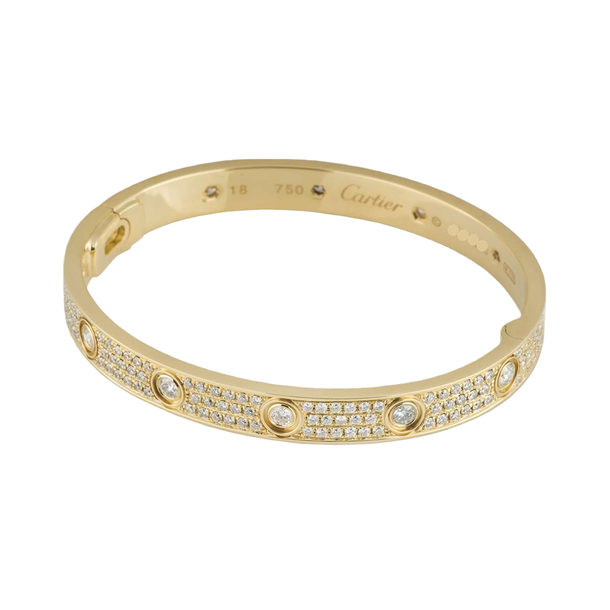 CTSV022 Cartier LOVE bracelet, classic model, paved, 12 diamonds 6.7mm - ccjewelryacc