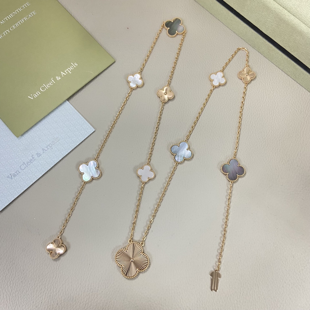 VCN039  VCA Magic Alhambra long necklace, 11 motifs - ccjewelryacc