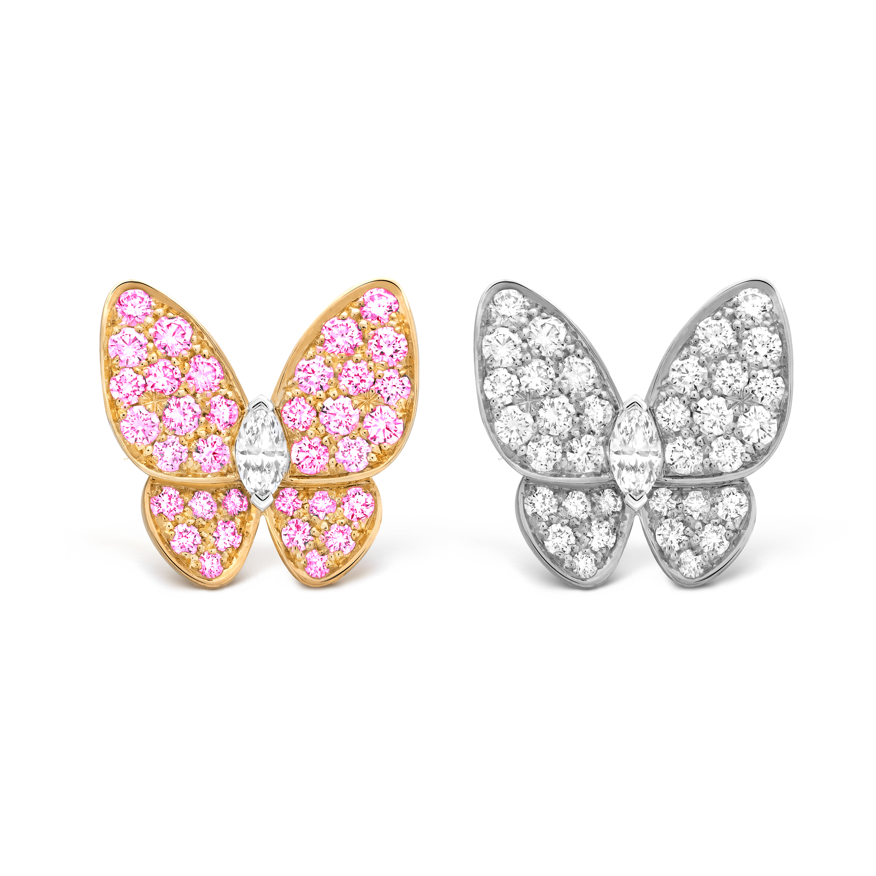 VCE025 Van cleef two butterfly earring Paved clips - ccjewelryacc