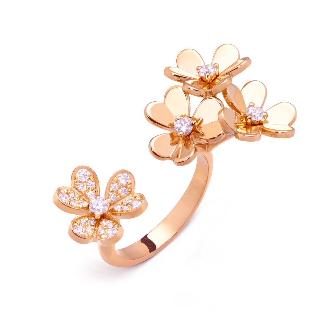 VCR017 18k Gold Frivole Between the Finger ring - ccjewelryacc