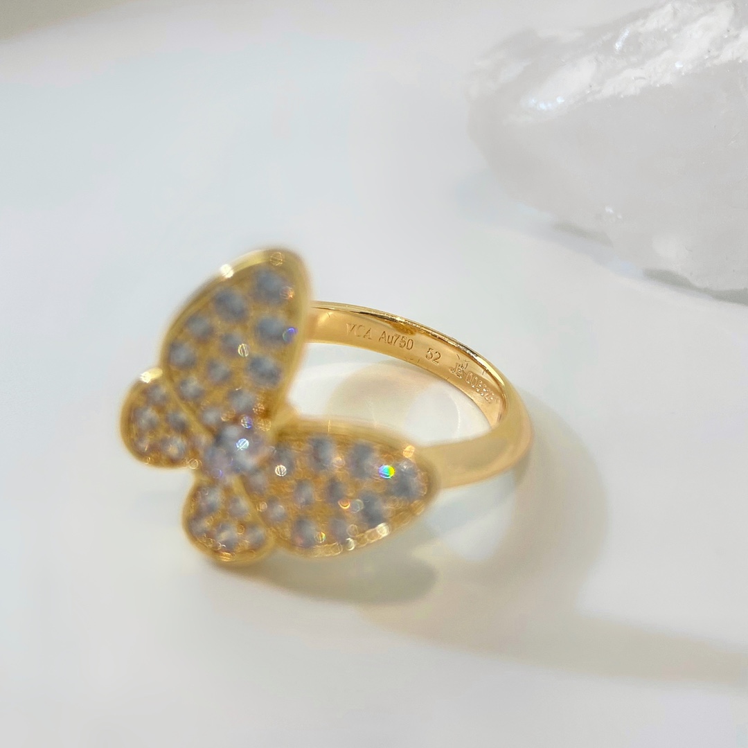 VCR016 Van cleef Butterfly Finger ring - ccjewelryacc