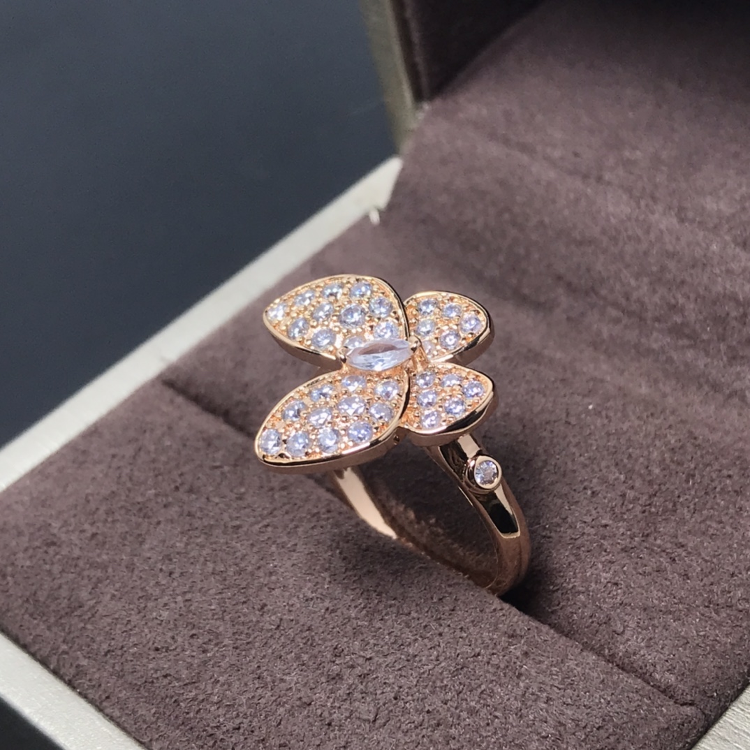 VCR016 Van cleef Butterfly Finger ring - ccjewelryacc