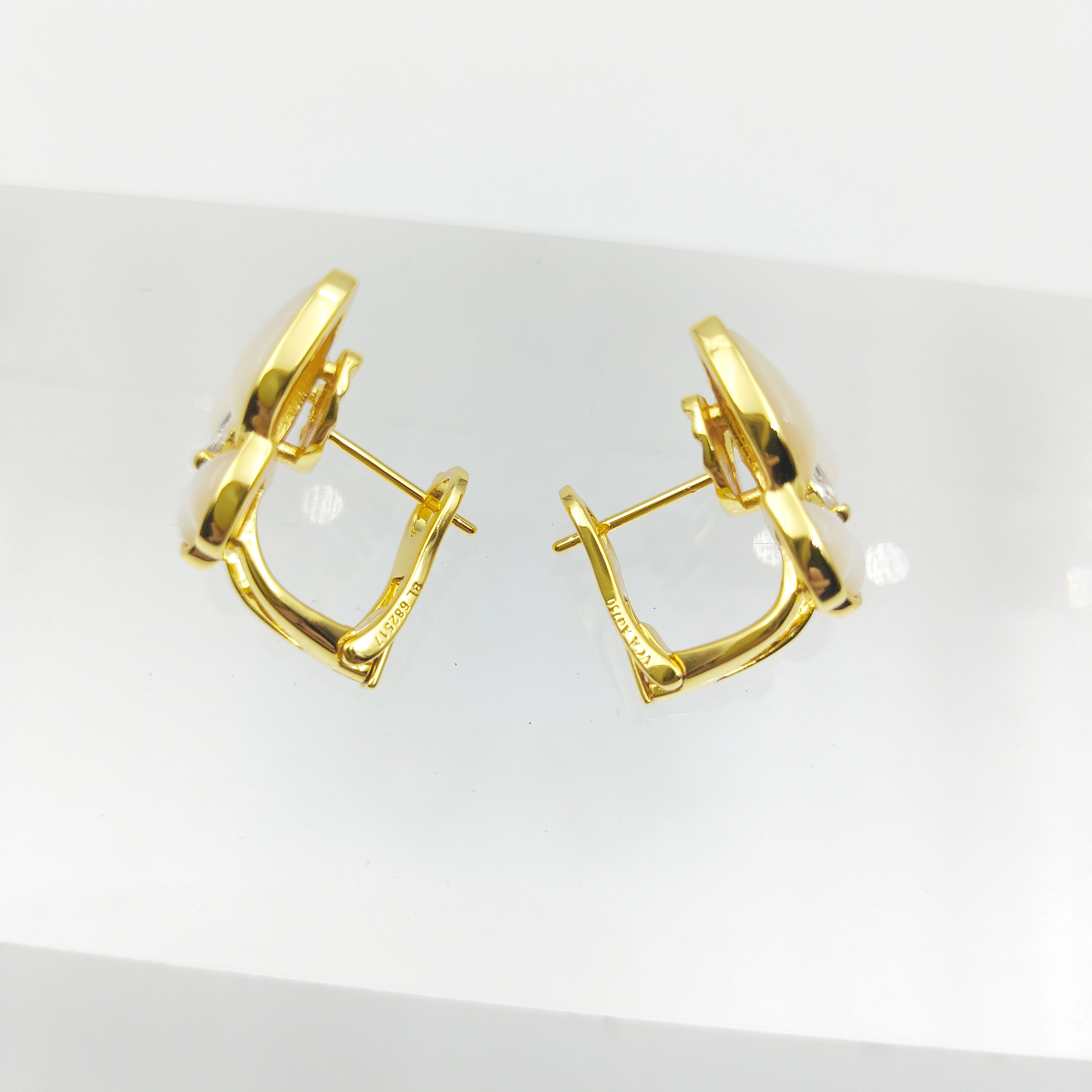 VCE006 VCA two butterfly Earring clip - ccjewelryacc