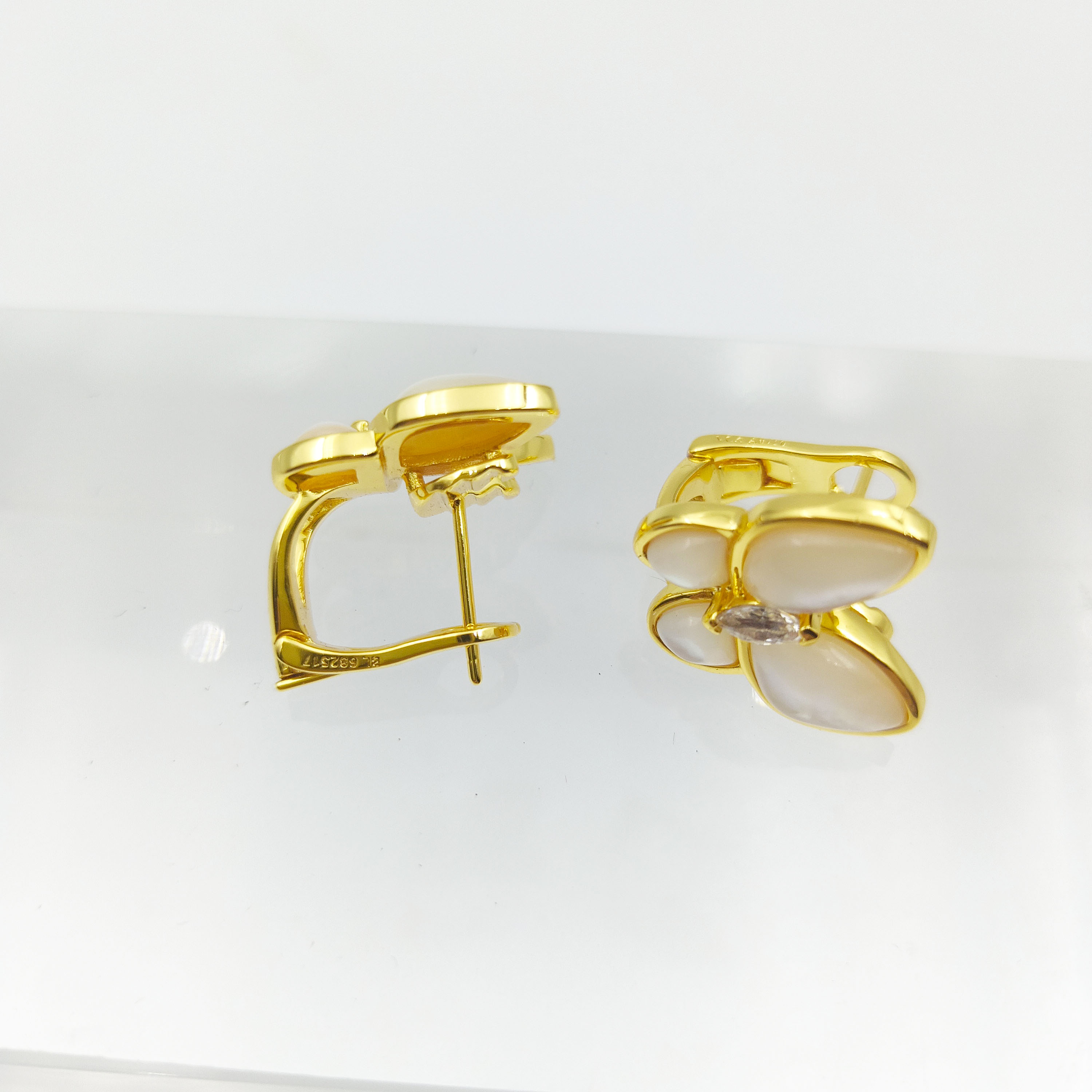 VCE006 VCA two butterfly Earring clip - ccjewelryacc