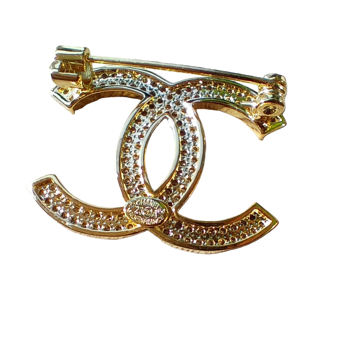 BCB212 Full crystal  CC logo brooch pin - ccjewelryacc